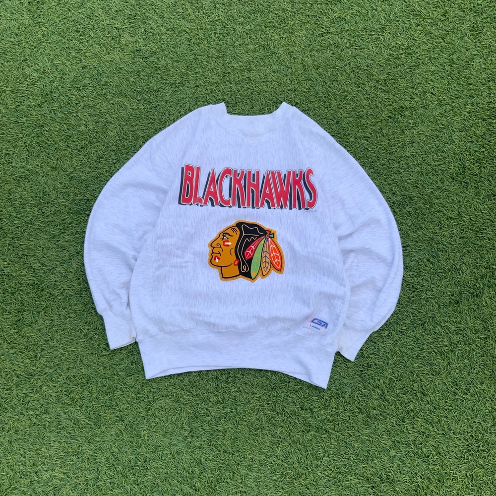 1993 Chicago Blackhawks Gray Sweatshirt